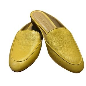 Talbots Yellow Leather Slides Size 6 1/2